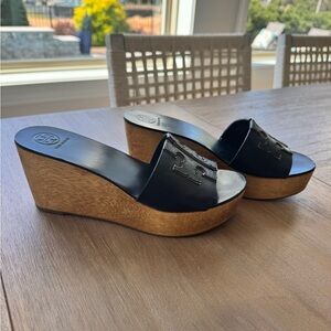 Tory Burch Wood Wedge Sandals